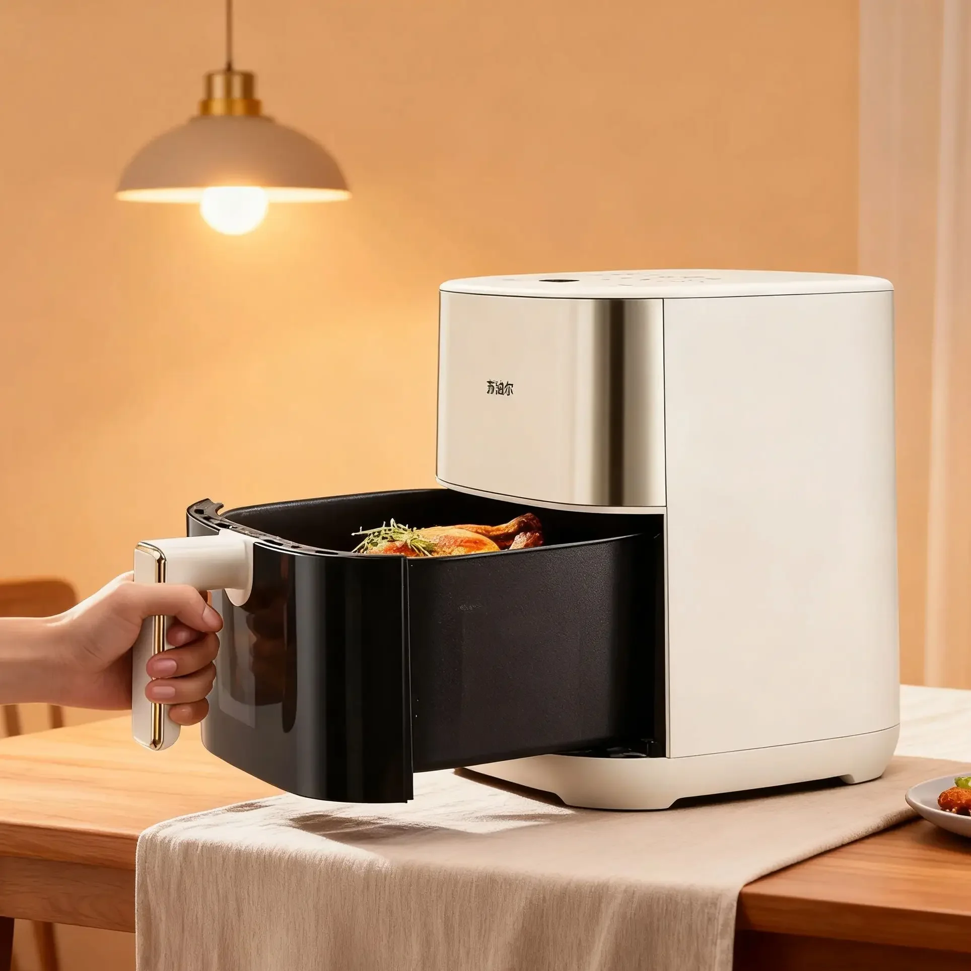 6L Air Fryer with Dual Heat Source Multifunctional Fully Automatic Deep Fryer with Visual Smart Touch Control