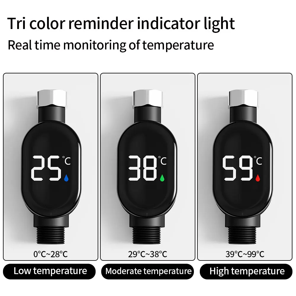 Shower thermometer waterproof intelligent temperature digital display faucet water temperature gauge for babies