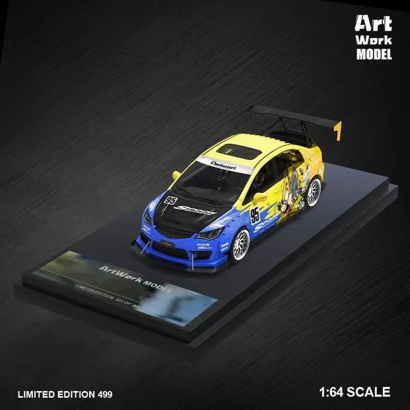 TM 1:64 Art Work FD2 SPOON Cartoon Diecast Diorama Car Model Collection Miniature Toys Time Micro