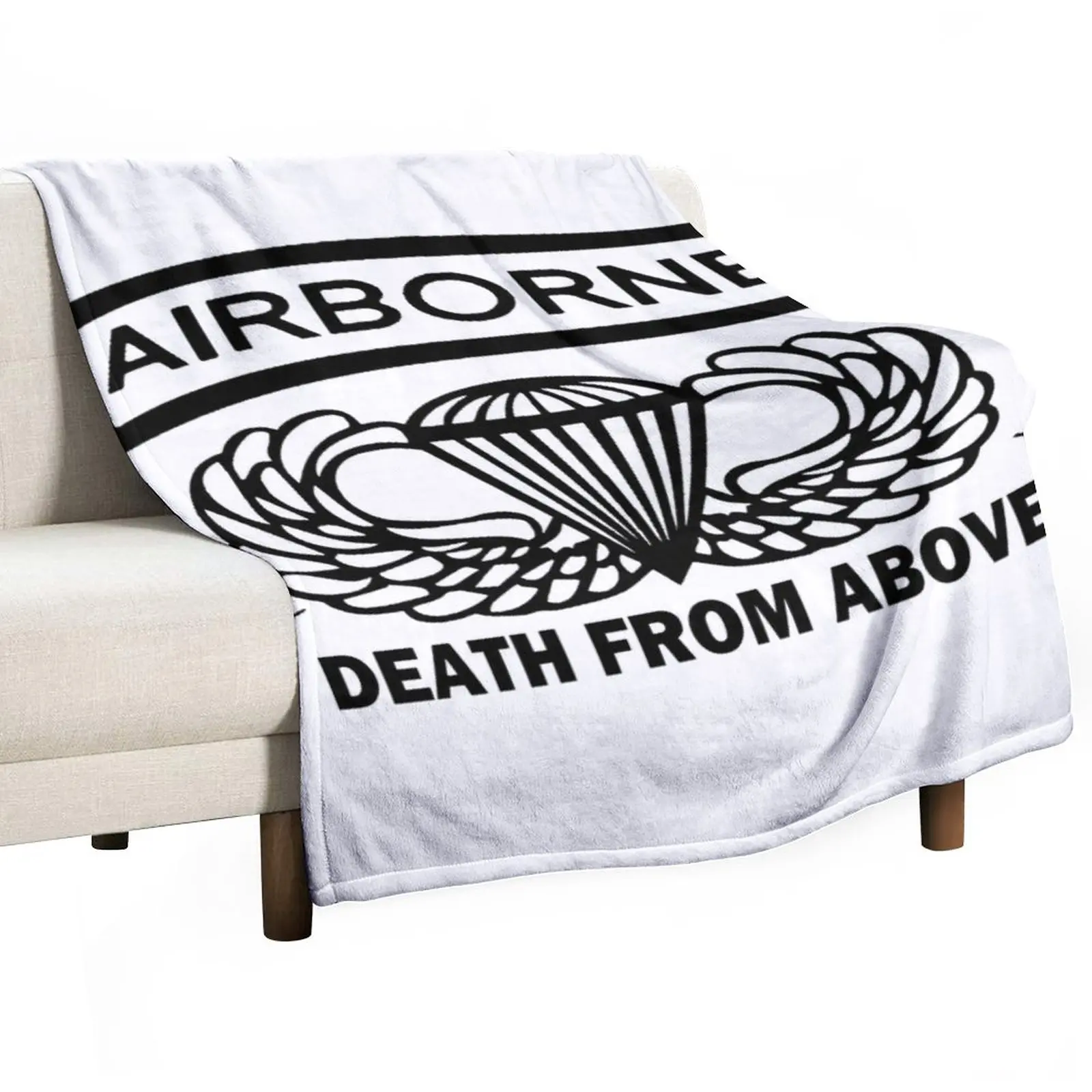 

Airborne Death From Above Throw Blanket Hairy Blanket Comforter Blanket
