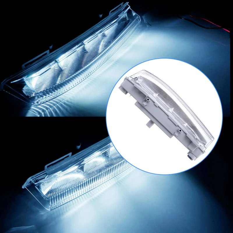 Applicable to Mercedes-BenzELevelCLevelW204W212 Front bumper fog lightLEDDaytime Running Lights Front Bumper Lights 2049068900 - Image 2