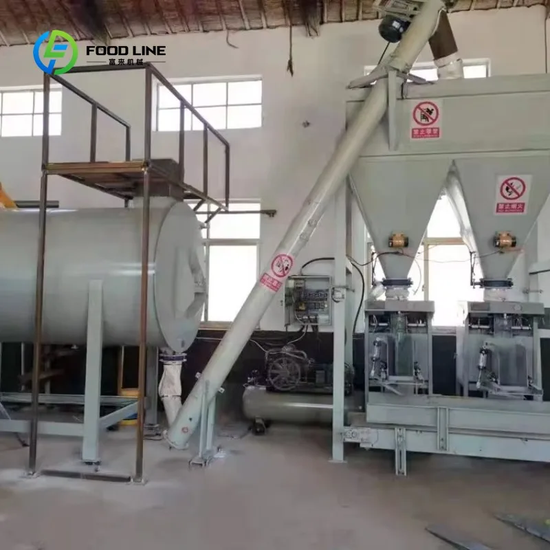 Customized Small Dry Powder Mortar Connecting Equipment Horizontal Mortar Mixer Automatic Simple Dry Mortar Production Line