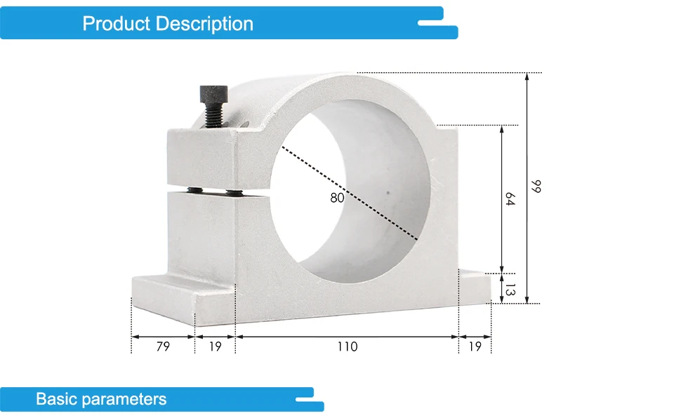 G-Penny CNC-Set 2,2kW Wassergekühlter Spindelmotor 110V/220V 80mm 4 Stück Lager & 2,2kW VFD & 80mm Halterung & 75W Pumpe für Fräsmaschine – Detail 10