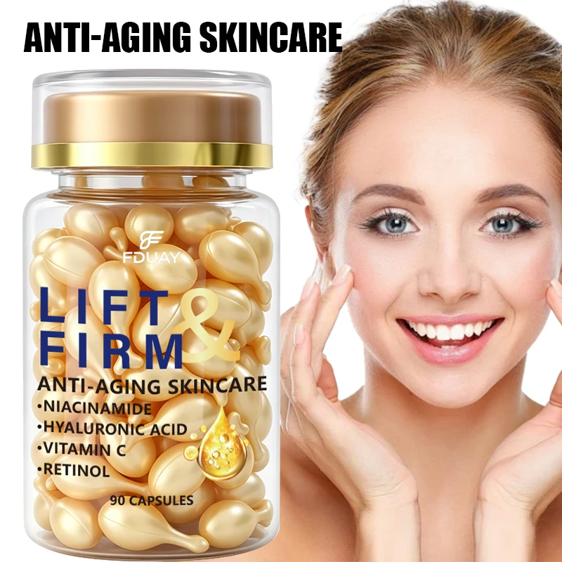 FDUAY Retinol Gesichtsserum-Kapseln, Tolle Geschenkidee. Niacinamid & HA, Tägliche Hautpflege, Strafft und Hydratisiert Müde Haut