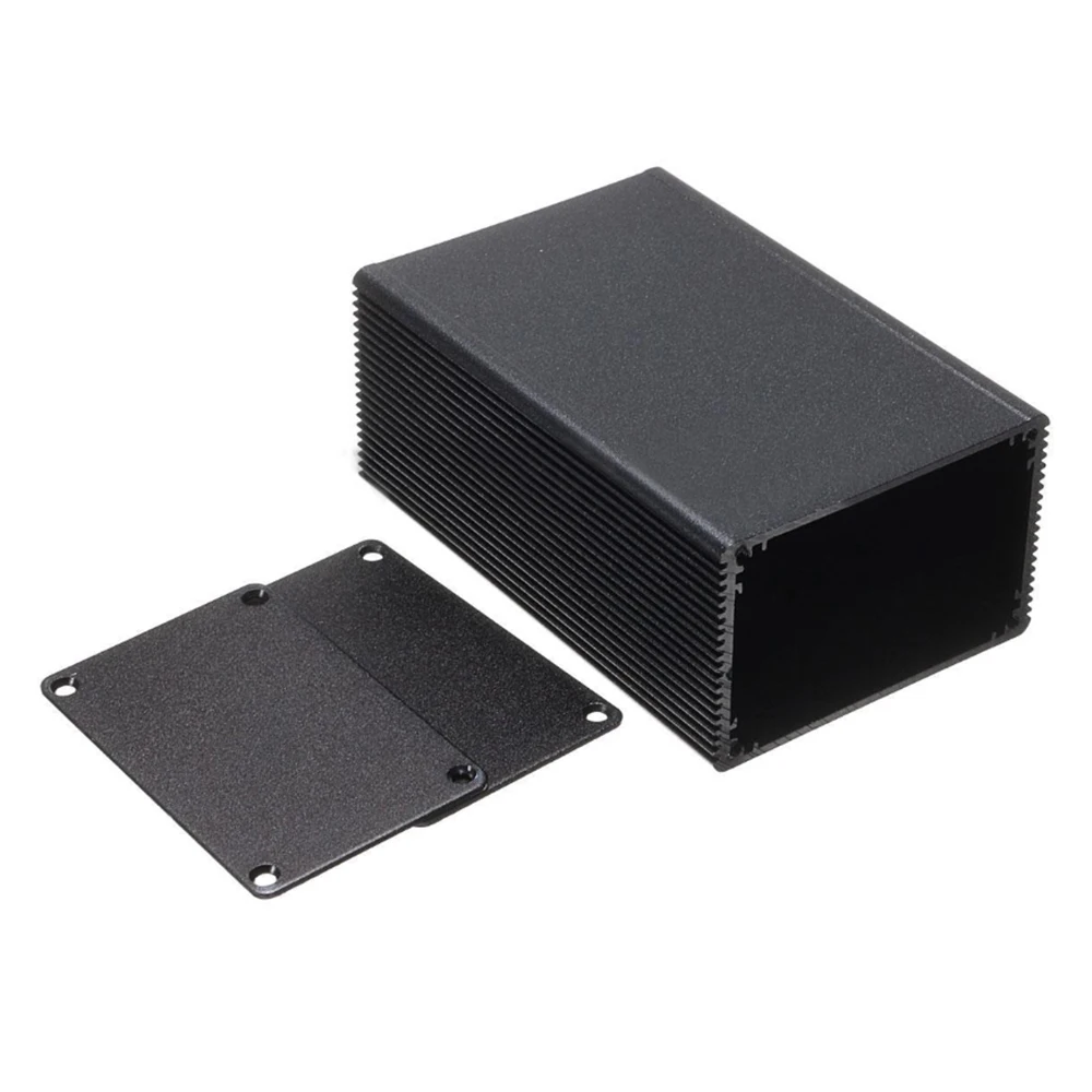 100*66*43MM Black Aluminum Electronic Box Instrument Meter Enclosure Case Durable