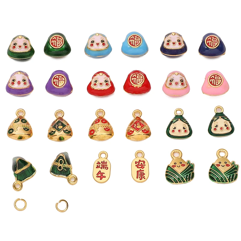 1pcs Alloy Metal Loose Beads Dumplings Shape Bead Charms Pendant for Earring Necklace Bracelet DIY Jewelry Making Accessories
