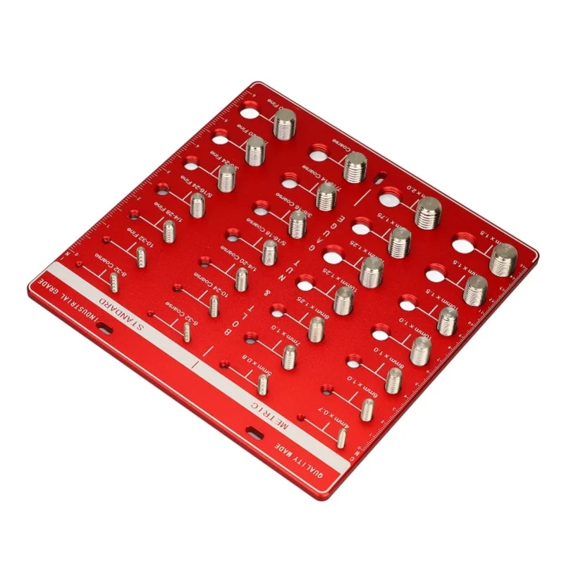 Nut And Bolt Thread Checker 28 Holes Wall Mount Inch And Metric Thread Checker Bolt Nut Identifier Gauge