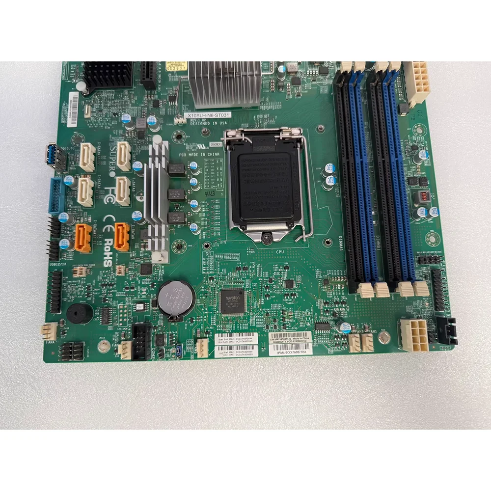 X10SLH-N6-ST031 Motherboard X540 6 Gigabit Ethernet port supports E3-V3 DDR3 Memory