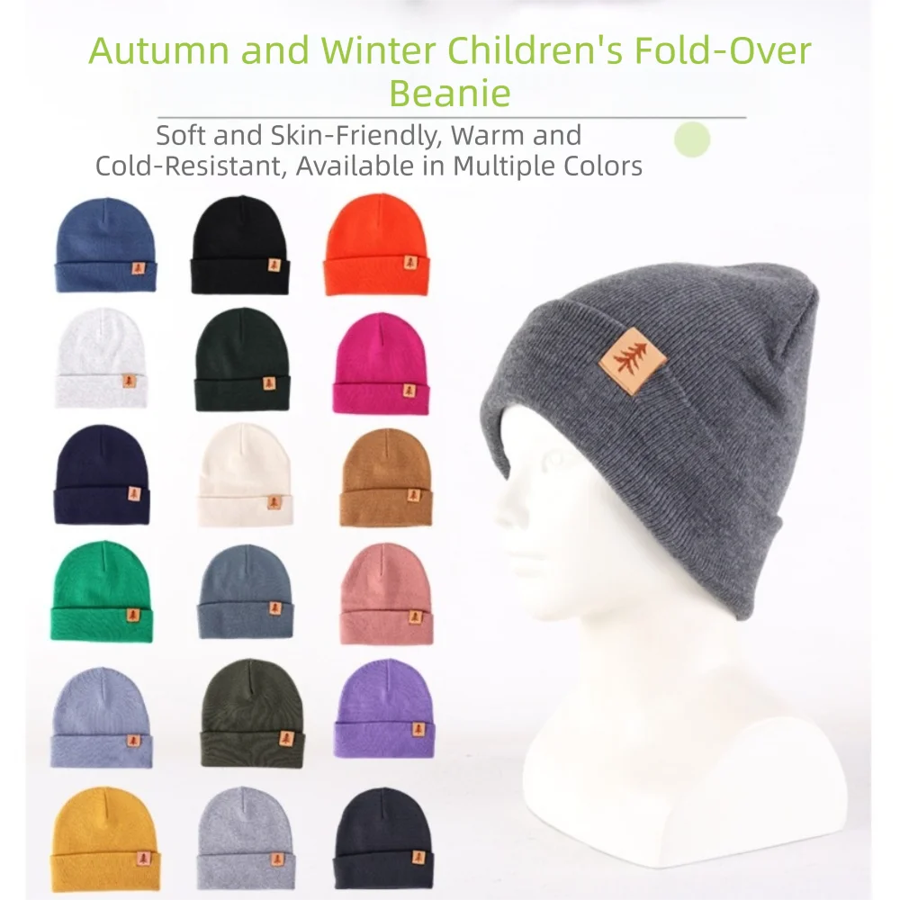 

1-4 Years Soft Baby Beanies Hat Warm Ear Protection Toddler Crochet Bonnet Windproof Solid Color Infant Knitted Cap Outdoors