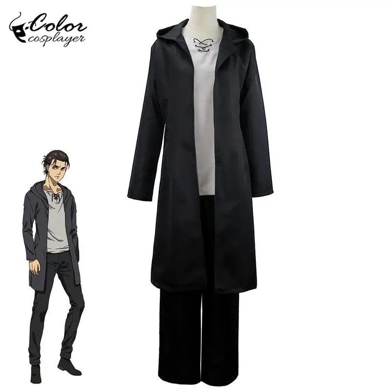 

Color Cosplayer Anime Suit Eren Cosplay Cape with Hood Cosplay Costume Adult Men Outfit Halloween Carnival Character Uniform