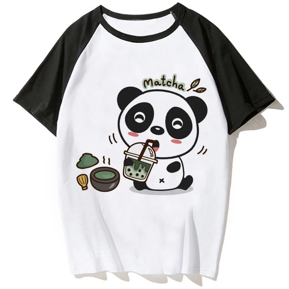 

Panda top women harajuku designer funny t shirt female Japanese anime comic clothes