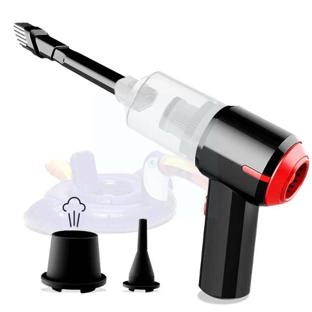2in1 Mini Air Duster Electric Cleaner Tool Handheld Vacuum Cleaner & Cordless Air Blower For Computer Keyboard Piano Laptop A4u5