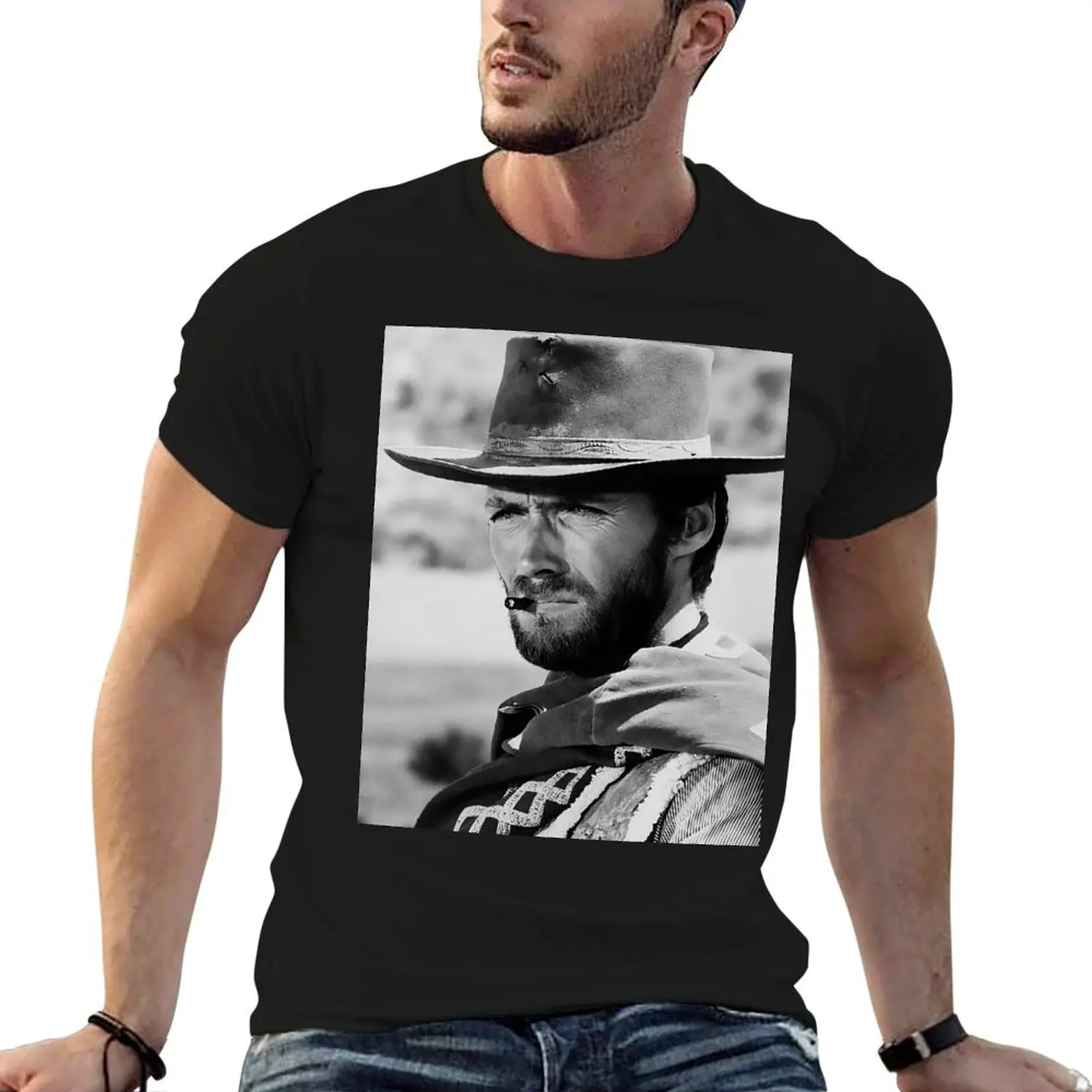 Clint Eastwood Portrait #25 Active T-Shirt shirts graphic anime vintage men clothings