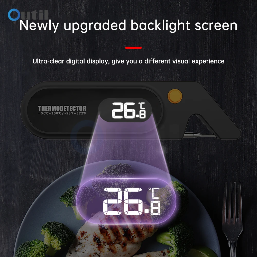 Цифровой термометр для мяса мгновенного считывания, цифровой термометр для мяса, диапазон температур от-50 до 300 ℃, стандартный для приготовления пищи, гриля YS108