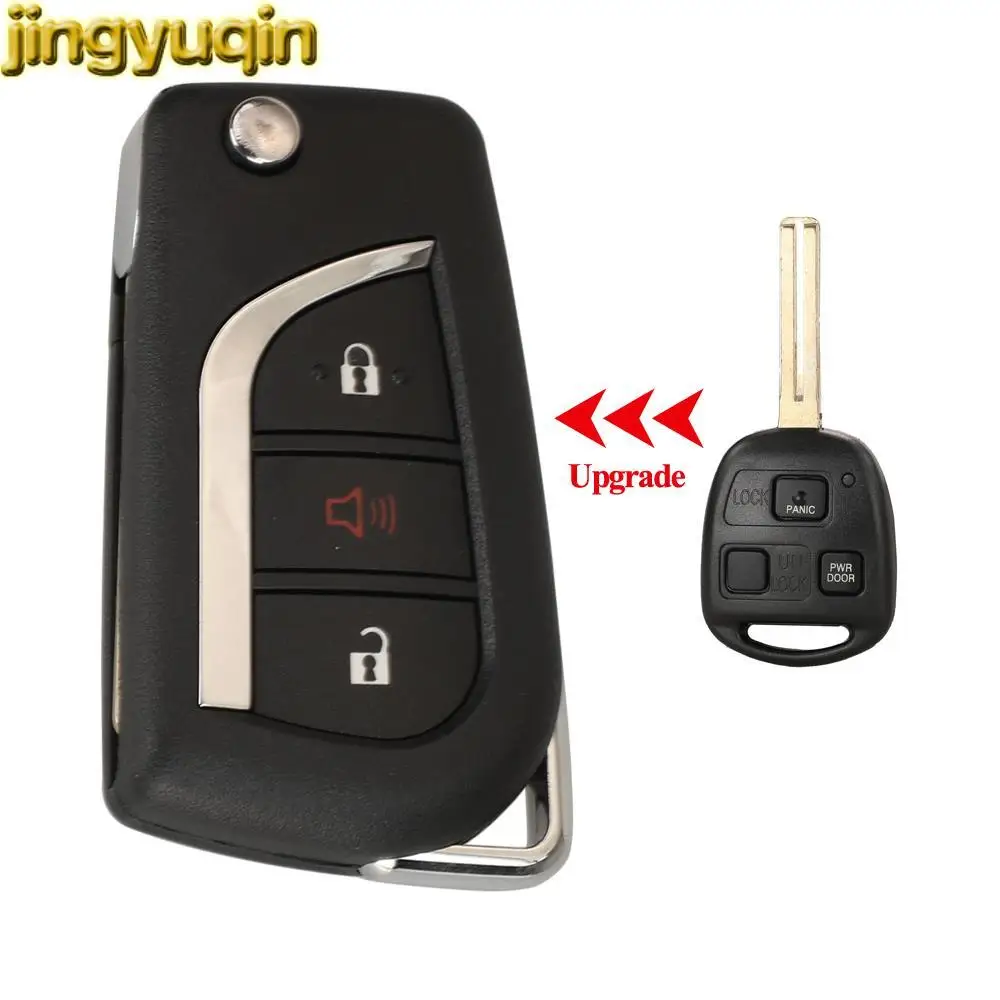 

Jingyuqin 3pcs Car Key Alarm TOY48 314MHZ HYQ12BBT Upgrade For Toyota Lexus lx470 ea330 rx350 rx330 GX330 RX400H ES330 2004-2008