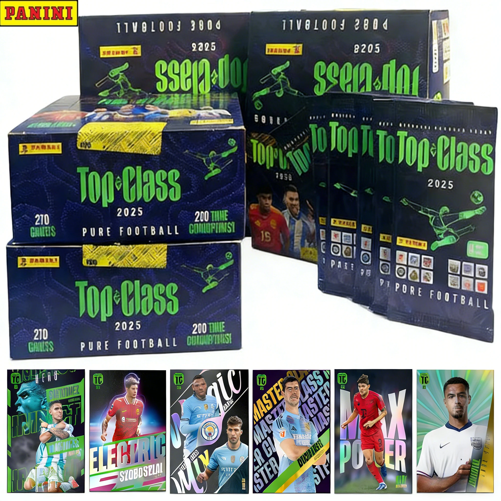 

Набор коллекционных карточек Panini FIFA TOP CLASS Soccer Cards Official Fat Pack, 25 сезонов, серия Hot List Classic, подарочный набор-сюрприз