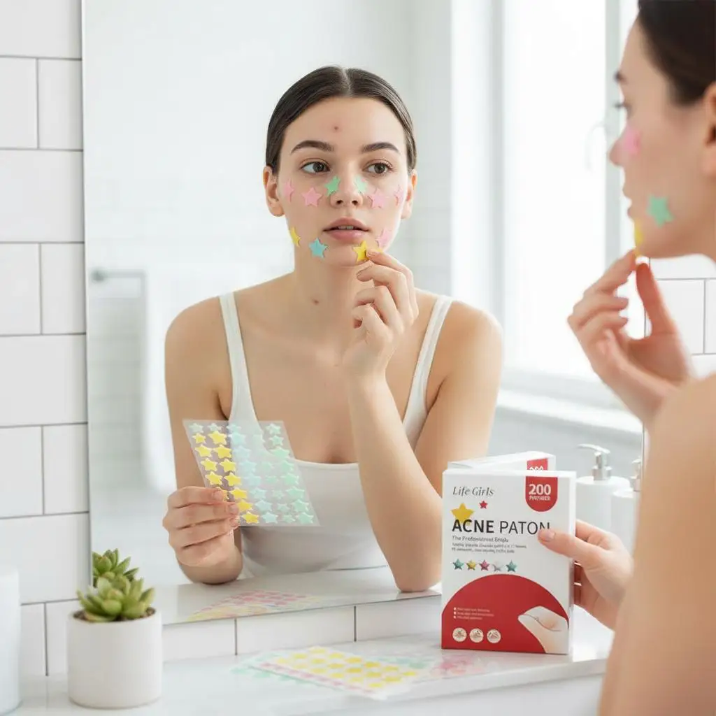 

200 шт., патчи со звездами, прыщими для лица, гидроколлоидные патчи со звездами и маслом центеллы чайного дерева, красочные целебные наклейки