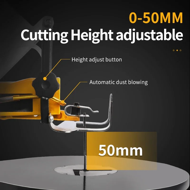 LUXTER Pro 16 inch Variable Speed scroll saw machine with Work Light Flexible Shaft