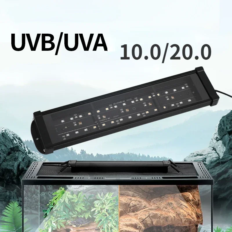 10.0/20.0 Lamp Reptile LED Full Spectrum Light Terrarium Supply Turtle Calcium UV Snake Lizard for Vivarium