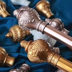 1 Pc Roman Rod Decorative Head Curtain Rod Head Sealing Curtain Accessories Home Decoration Accessories Curtain Rod Art Head