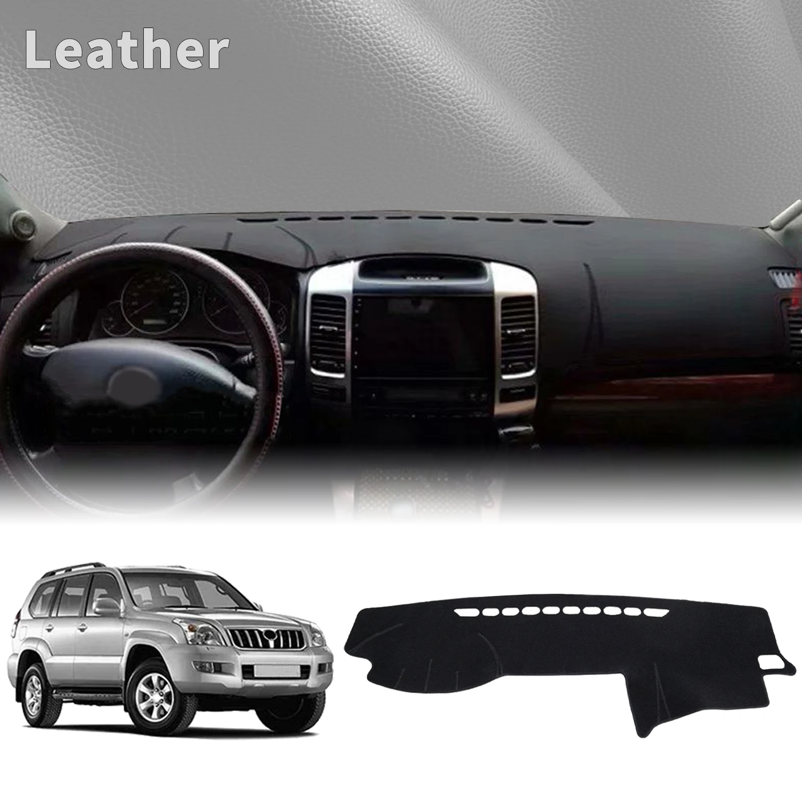 

fit for Toyota Land Cruiser Prado 120 J120 2003-2009 Dashmat Dashboard Cover Pad DashMat Sunshade Protective Carpet Accessories