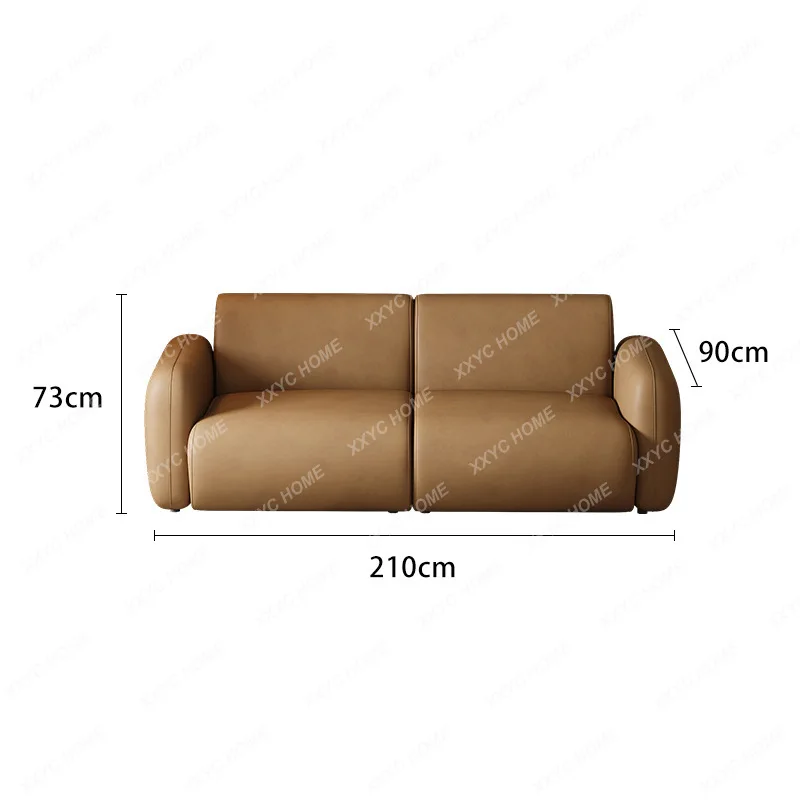 Living Room Small Apartment Sofa Waterproof Anti-Scratching Lazy Sofa Retro Sofa