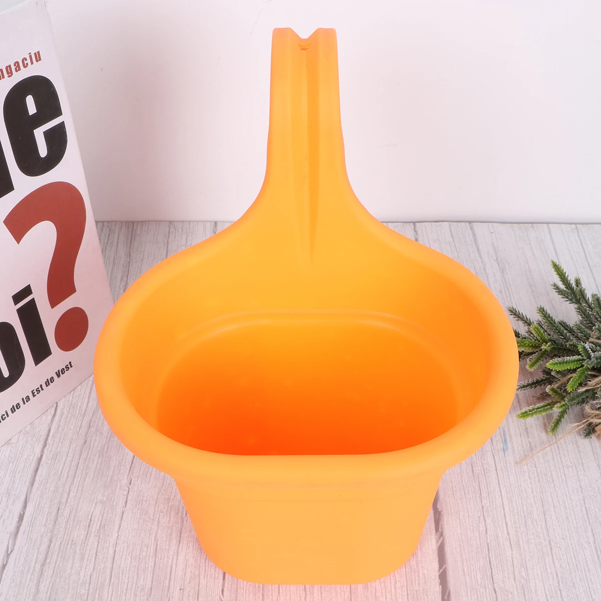 

Flower Pot Wall Hanging Basket Baskets Green Dill Holder Ring Orange Balcony Planter
