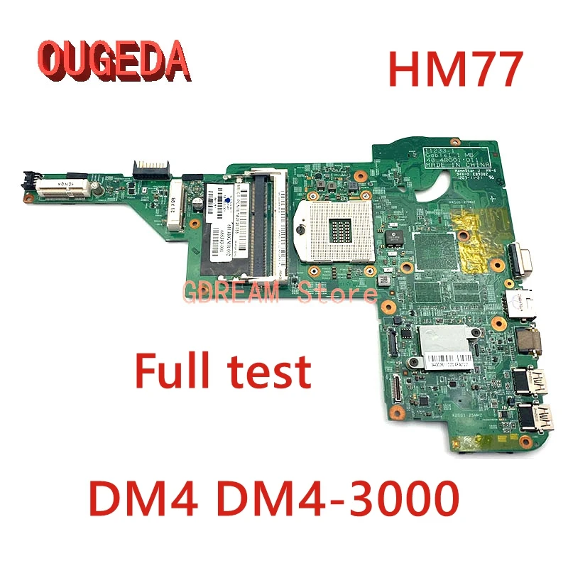 

OUGEDA 11233-1 48.4RG01.011 681853-001 681853-501 For HP Pavilion DM4 DM4-3000 Laptop Motherboard DDR3 HM77 PGA989 main board