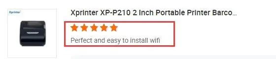 Portable Thermal Receipt Printer Mini Impresora Portatil 2Inch Portable Shipping Label Printer with Dual Duties Xprinter XP-P210