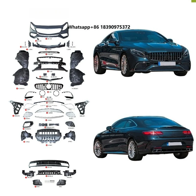 2014-2017 S Coupe W217 C217 S63 Body Kits Auto Body Systems S400 S450 S500 C217 Facelift Plastic Bumpers OE Size Fits Perfectly