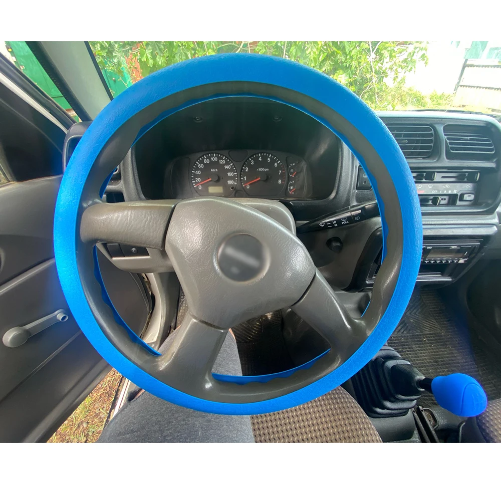 1 PCS Car Steering Wheel Cover Grade Silicone Anti-slip for 14.2-15.7 Inch Car Styling steering-wheel Cover
