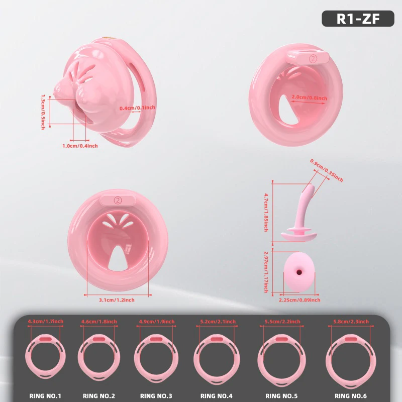 Kunci Keperawanan Mini Baru dari Karet Lunak CB Lock untuk Pria, BDSM, Alat Bantu Seks untuk Sissy dengan Kateter 6 Cincin, Mainan Seks untuk Pria