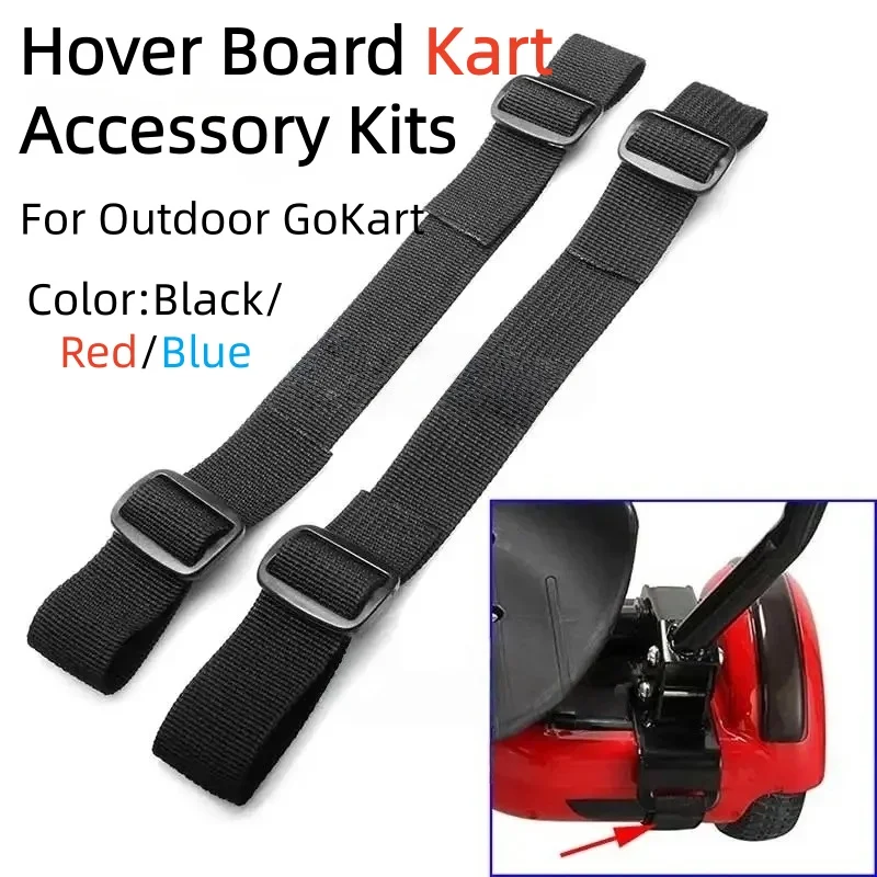 1 Conjunto de Correias de Nylon PP Ajustáveis em Largura para Substituição de Fixação de Assento em Hoverboard Kart HoverKart com Kit de Fivela Tri-Glide