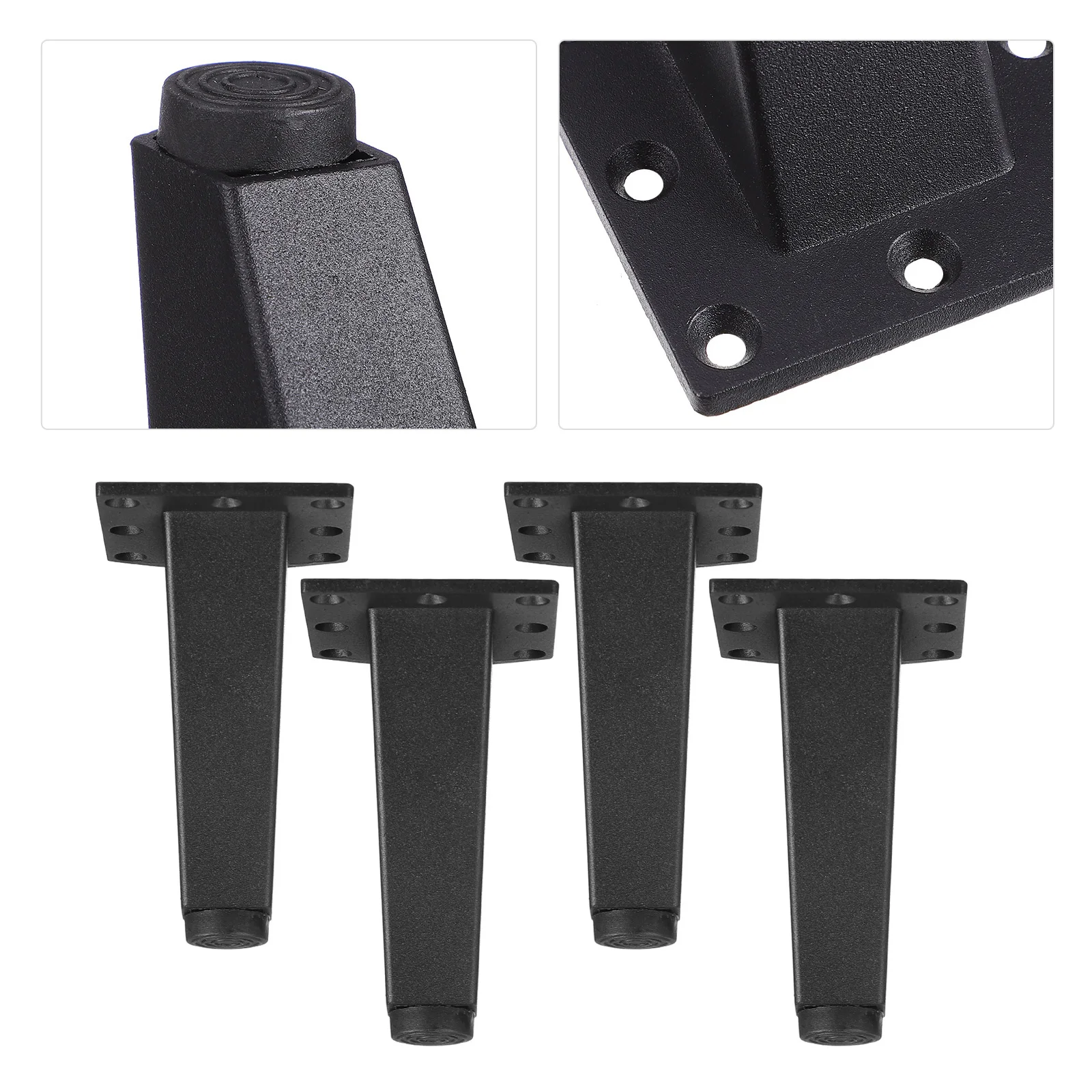 

4 Pcs 10cm Sand Black Aluminum Alloy Cabinet Feet Furniture Support Legs Bathroom Cabinet Sofa Tea Table Strong Structure