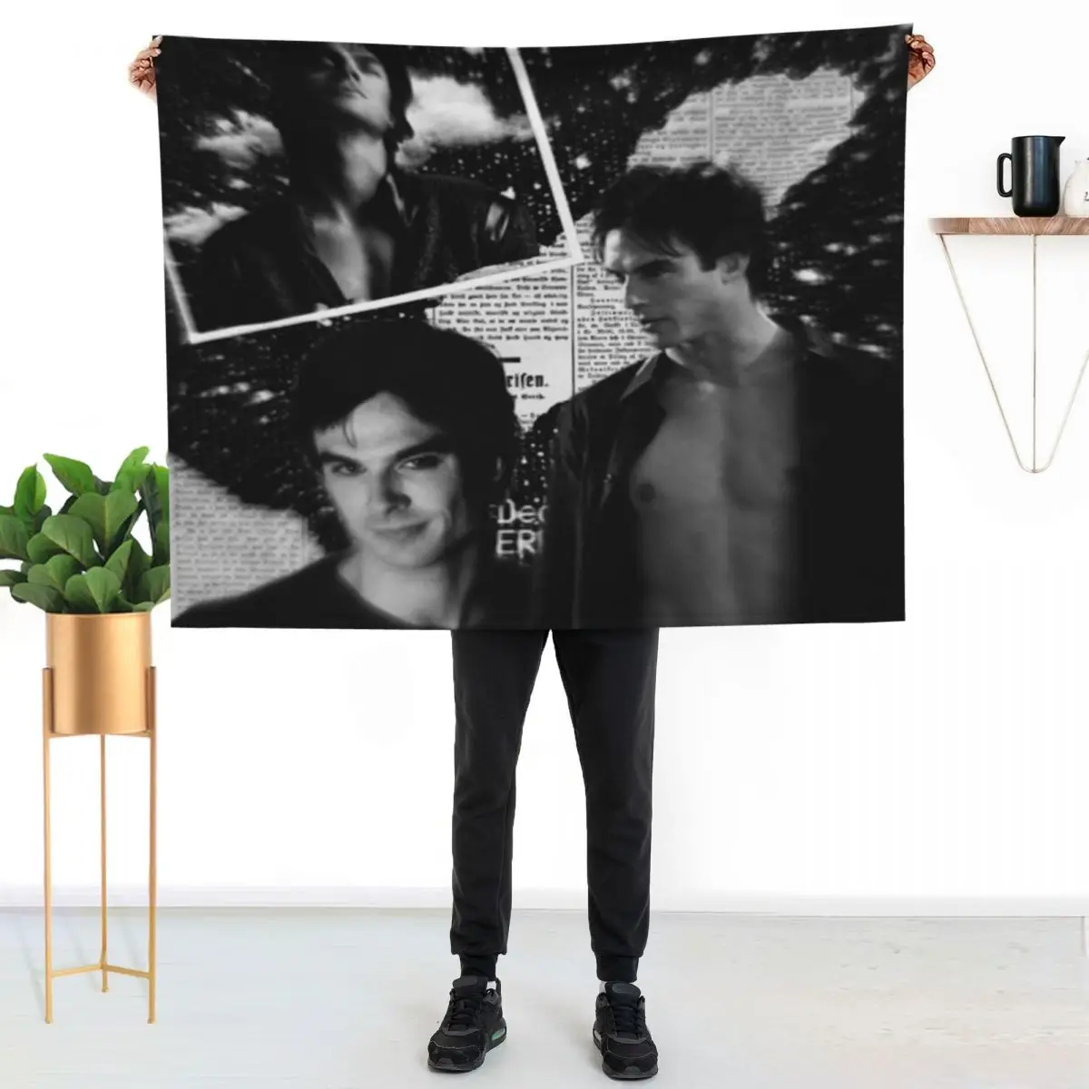Ian Somerhalder Aesthetic Throw Blanket For Baby Warm Extra Large Throw Retros wednesday Summer Blankets