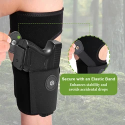 Funda de tobillo para pistola ajustable con bolsillo portacargadores