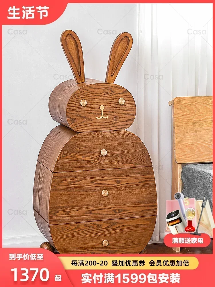 Original Rabbit Locker Bedroom Cloakroom Multi-layer Storage Cabinet Medieval Solid Wood Large Storage Classification Locker