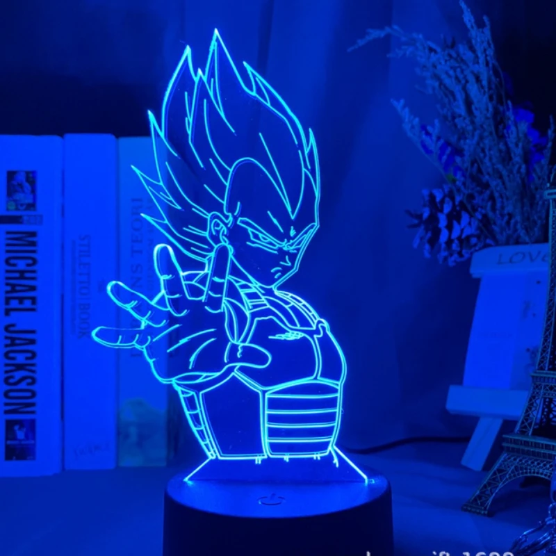 Dragon Ball Vegeta 3D Led Night Light Model Toys Super Saiyan Figures Children Bed Room Decor  Anime Table Lamp Christmas Gift