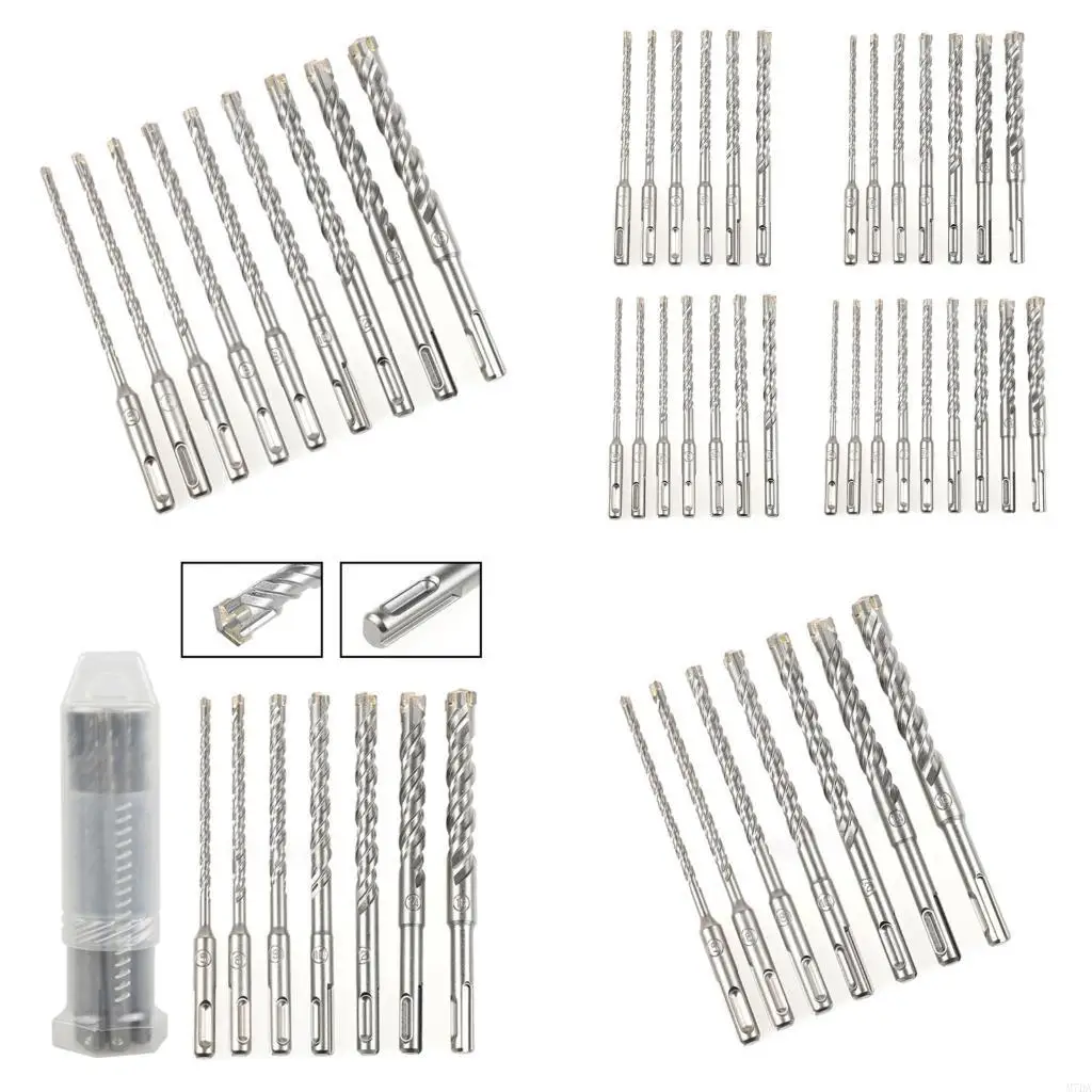 

M7DA Four-Edged Serrated Concrete Drill Bit Set High Hardness Drill Bit 5-16mm