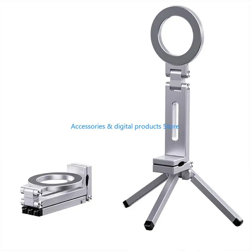 77JD Foldable Phone Holder Desktop Tripod Cellphone Stand Tripod Phone Clamp Light Weight Travel