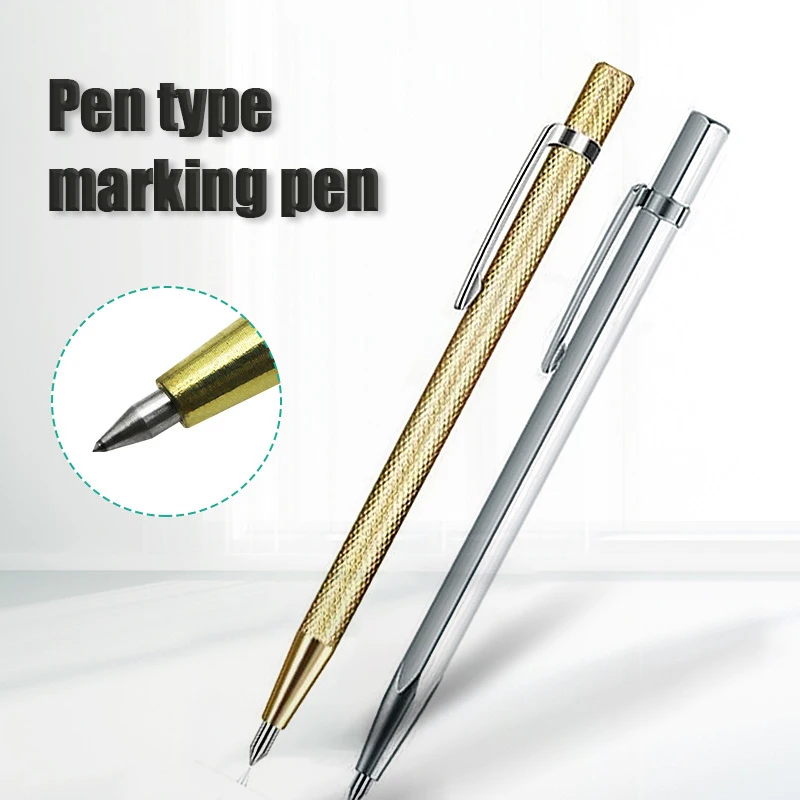 2pcs Carbide Tip Scriber Diamond Pens - Point for Precision Engraving and Marking on Glass Tile Durable Metal Machining  & Wood