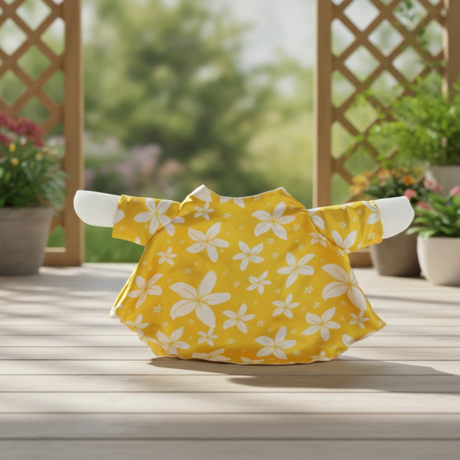 Goose Statue Outfit Decorative Lawn Goose Clothes Decor Printed Pastoral for Homeowners, Garden, Porch