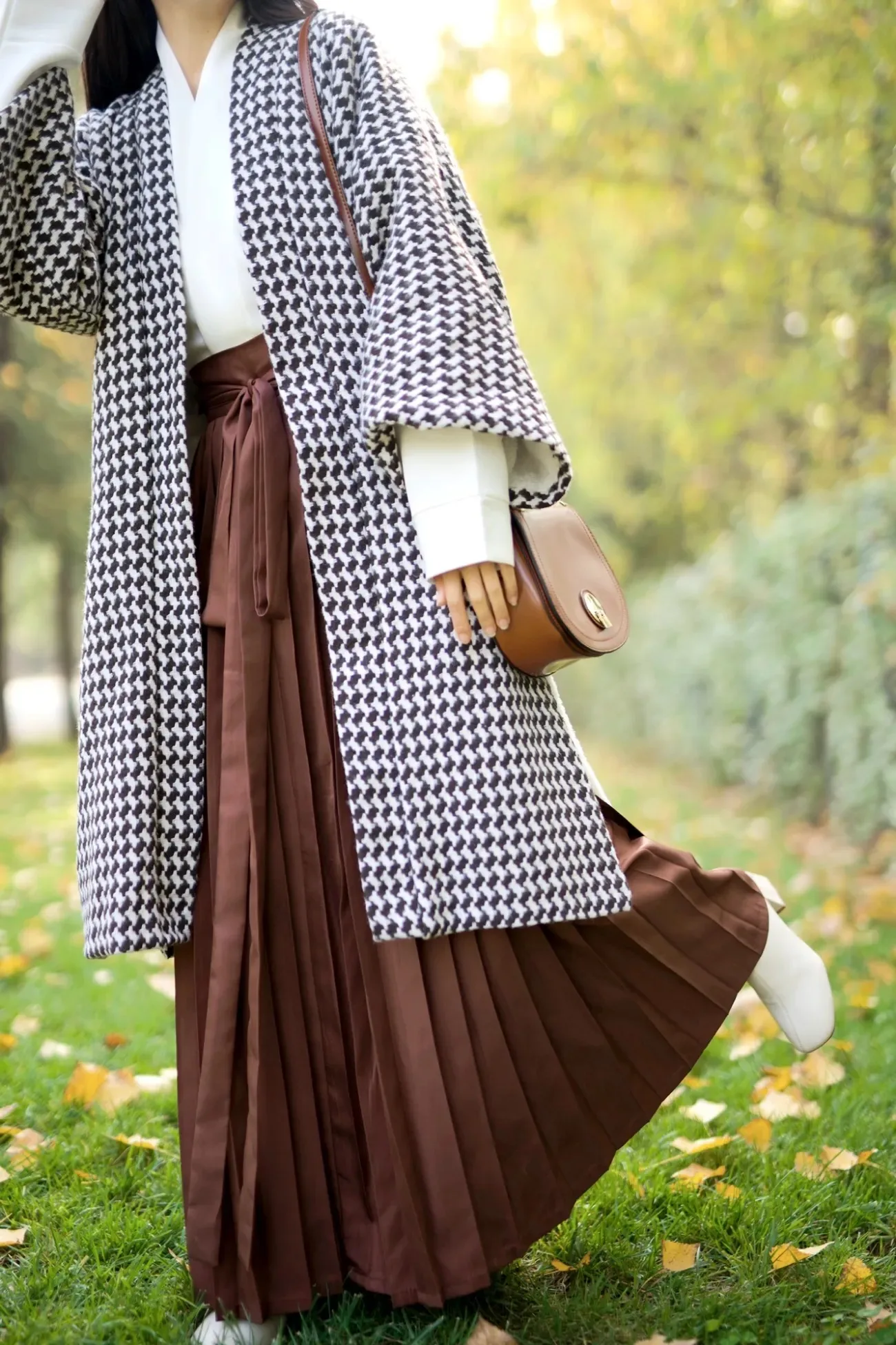 Falda plisada Hanfu mejorada para mujer, estilo Han, Dinastía Song, engrosada, terciopelo, estilo diario, moda de invierno