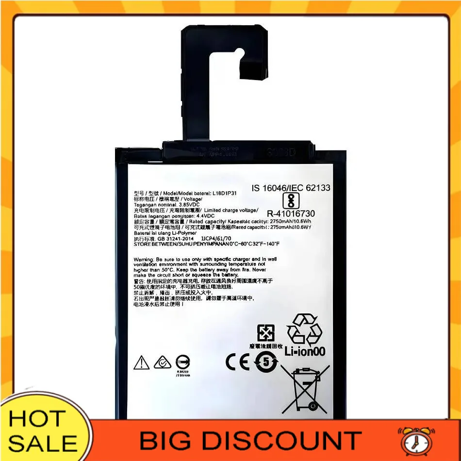 

Долговечный аккумулятор для планшета Lenovo Tab E7 TB-7104F большой емкости 2750 мАч L18D1P31