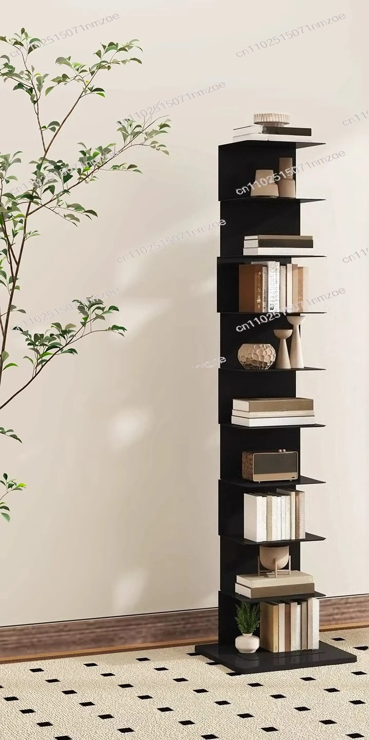Nordic Creative Invisible Floor Bookshelf Personalized Storage Rack for Small Corner