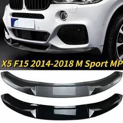 Car Front Bumper Splitter Lip Body Kit Spoiler Gloss Black Canard For BMW X5 F15 M Sport 2014 2015 2016 2017 2018 Accessories