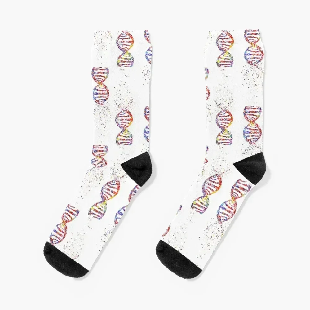 The structure of DNA, DNA molecule, watercolor DNA, dna, molecule, dna print, Art Print, dna helix molecule, abstract Socks