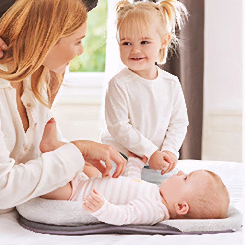 وسادة استلقاء الطفل مريح لينة النسيج الراحة عش حزام الأمان مكافحة ارتداد دعم تغذية وسادة الرضاعة الطبيعية وسادة التمريض #3