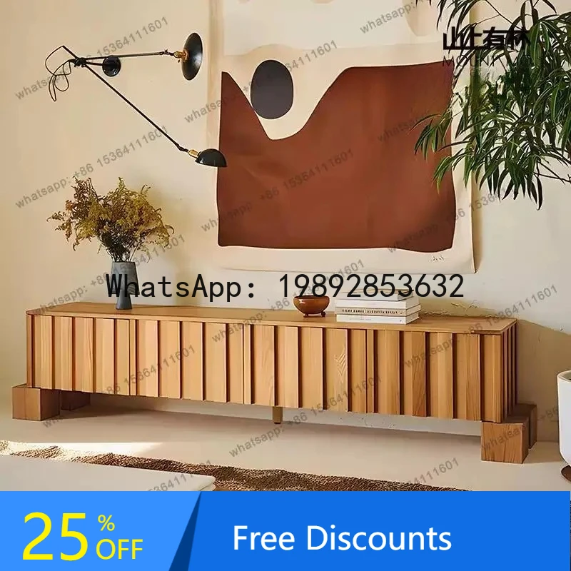 

smart home Nordic Vintage Solid Wood TV Cabinet Oak Locker Display Living Room Cabinets French Vitrina Szafki Do Salonu