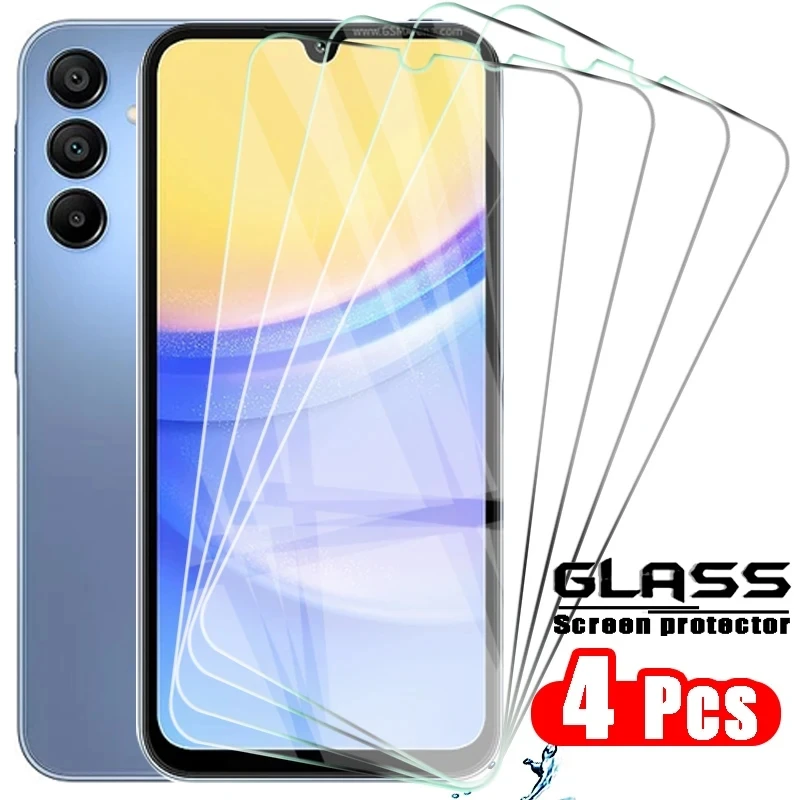 

4PCS Tempered Glass For Samsung Galaxy A25 A35 A15 A05s A54 A34 A24 A14 4G A04 A73 A53 A33 9H Protective Film Screen Protector